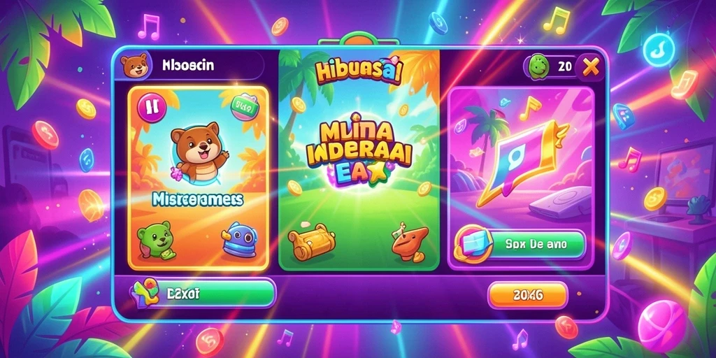 Tampilan awal aplikasi HARUM4D yang menarik.