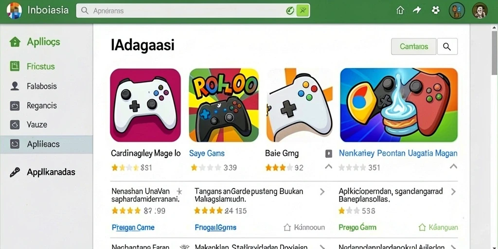 Gambaran grafis yang memukau dari tema permainan.